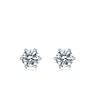 Abiding 5mm Platinum Plating Screw Back Cz Stud Earrings Clear Basket Round Silver 925 Jewelry Moissanite Earrings