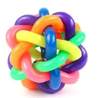 Pet Toys Pet Dog Pet Colorful Bell Ball Pet Dog Cut Color Braid Sound Toy Ball Anti-gnashing Boy Elastic Ball