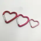 Wholesale small heart shape key ring aluminum carabiner