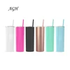 20oz 304 Stainless Steel Skinny Tumbler Hot Sale Designed double wall Vacuum Insulated cups with straw