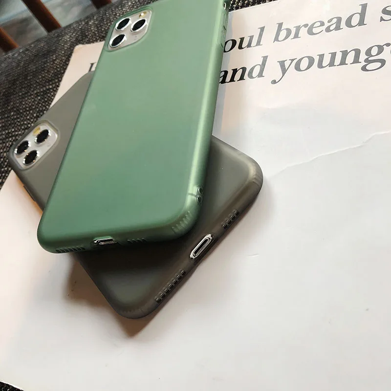Ultra Thin Soft Silicone TPU Phone Case for iPhone 11 Pro Max Back Cover for iPhone 11, 5 colors