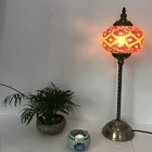 Turkish style Mosaic glass lampshade retro hotel table lamp hotel