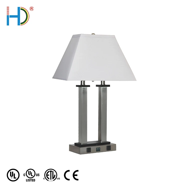 Vintage Chinese Style Industrial Nickel Metal Table Lighting For Home