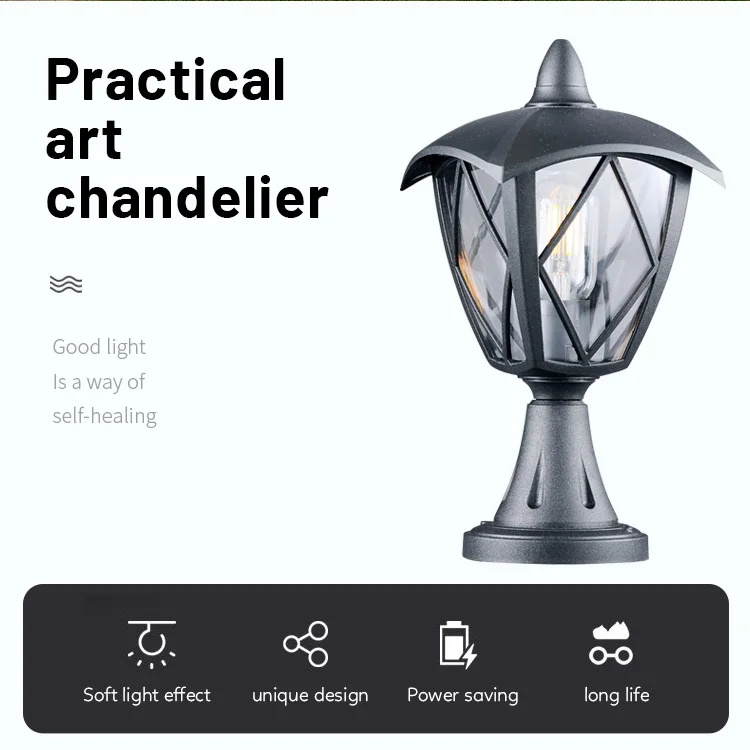 Hot Sale Newest Outdoor Decorative Fixture Pillar Lights For Garden Gate