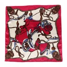 High Quality 50*50cm Women Square Silk Scarves Printed Pattern Bandana Seamless Flight Attendants Silk Designer Scarf