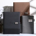 Notebook Notebook Notebook PU Leather Customizable Luxury Diary Multi-functional Powerbank Notebook With Pen