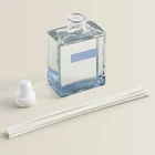 Diffuser Gift Set High Quality 4mm*25cm Black Synthetic Reed Diffuser Fiber Sticks With Glass Bottle Gift Set