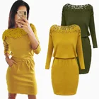 2020 New hot sales Casual Dresses Autumn and winter lace long sleeve Pencil casual dresses for women