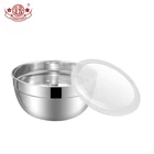 Factory direct 201 stainless steel silicone cover keep fresh silicone bowl set