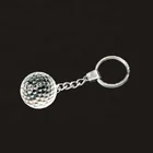 MH-K102 crystal keyring crystal golf shape keychain ball for fashion decoration