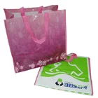 OEM Cheap price pretty design 120gsm Pp woven shopping bag with a pair of snap button