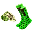 high quality mens polka dot pattern cotton socks and neck tie set