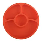 Baby plate silicone food feeding dish, outdoor camping silicone plate tray for adults