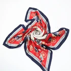 Hot Sale Custom Digital Print Square Pure Silk Satin Women Square Scarf Wholesale China ready stock