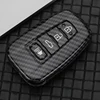 Carbon Fiber Soft Silicon Color Key Remote cover protector Shell for Camry C-HR Corolla Prius RAV4