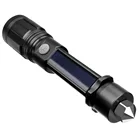 New Design USB Rechargeable Solar Flashlight Broken Window P50 Zoom Flashlight