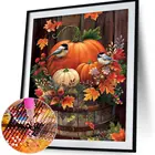 Spiritual Bird Pumpkin Full Round DIY 5D Diamond Painting Kit