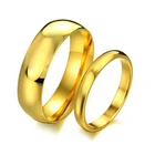 Fashion Platinum Plated Custom Jewelry Couple Stainless Steel Blank Engagement Gold Wedding Ring