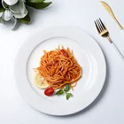 Wholesale cheap bulk white round catering porcelain plate restaurant ceramic dinner dishes plates