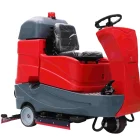 Double disc cordless ride on scrubber concrete floor washing cleaning machine