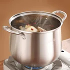 Kitchen Stainless Steel Cookware 4L Hot Cooking Deep Soup Stock Pots Set with Steamer Rack