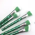 2020 Latest Electroplating Green 10 pcs makeup sets unique synethic universal travel makeup brush storage