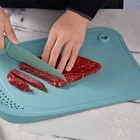 Muti function flexible plastic cutting board mats set of 3