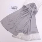 Wholesale High Quality Ladies Shawl Muslim Hijab Lace Colorful Plain Printed Cheap Long Stain Scarf
