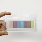Cheap price high quality transparent PVC 8pcs rectangle pan pack small eye shadow plate box custom