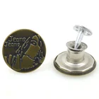 17mm silver jeans button shank jeans button