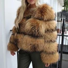 Fur Coats Women 2020 New Fashion Short Ladies Winter Coats Cropped Hood Women Faux Fox Fur Jacket Coats