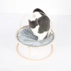 Warm Pet pink Imitation rabbit Fur Bed Cage Soft Hanging Large Cat House bed
