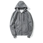 Custom Cotton Polyester Fleece Plain Sweatshirt Long Sleeve Slim Cut Zip Up Running Sports Hoodie Jacket for Men