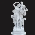 Wholesale mary child statue nude mermaid marble statues angel light