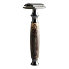 Long Razor Long Natural Bamboo Handle High Quality Double Edge Safety Razor