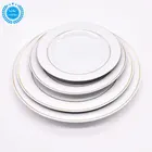 flat ceramic round heating decoration charger plate wholesale set ceramic dinnerware