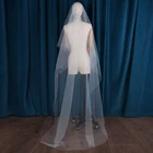 Fashion Latest Design High Quality Handmade White Long Wedding Veil For Girls