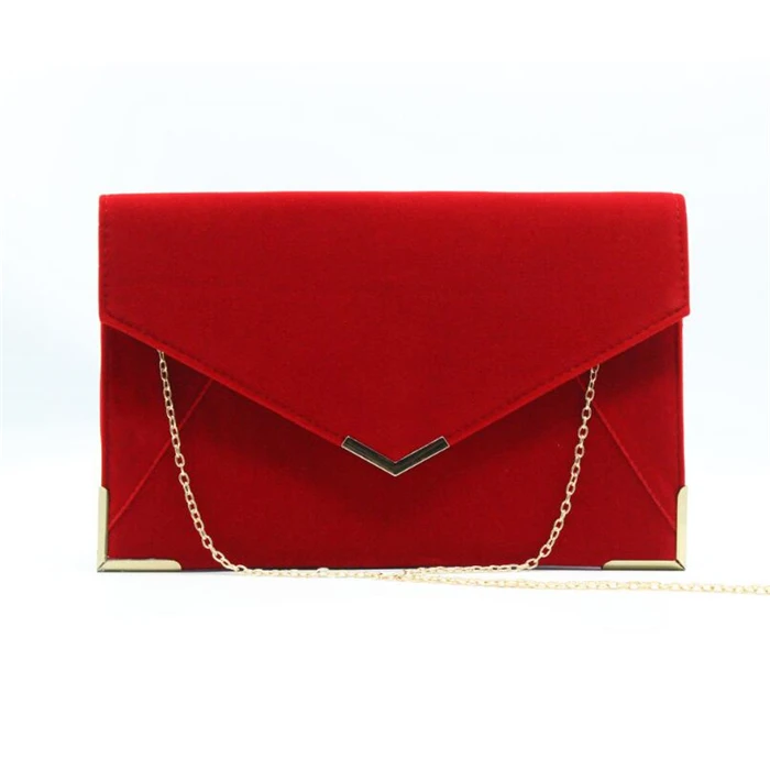 Fashion big capacity party evening velvet envelope clutch bag