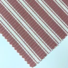 Customized 60%Polyester 34%Rayon 6%Spandex Stretch Stripe Rib Knitted Yarn Dyed Fabric,Sweater Shirt Fabric