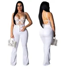 Sexy Fashion plus size High waist stretch butt lifting solid color denim baggy wide legs long straight jeans pants