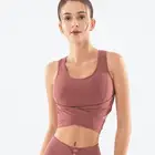 2019 Wholesale Organic Plain Women Yoga Fitness and yoga wear Tank Top Crop