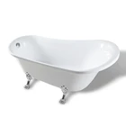 Classical Bathroom Free Standing Acrylic Clawfoot Bath tub with Tiger Feet