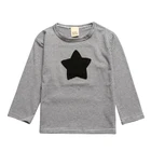 Hotsales Boys 100% Cotton Stripe Star Print Tops Kids Long Sleeves Casual T-Shirts For Little Children