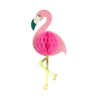 Zilue Pink Flamingo Honeycomb Ball Paper Flowers for Summer Flamingo Tropical Party Decoration Birthday Party Supplies