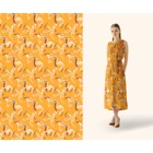 Custom design digital printed linen fabric