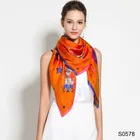 factory women silk scarf Muslim arab satin hijab shawl large size wholesale 110X110