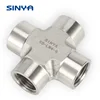 Stainless Steel Pipe Fitting 1/4 in. Female NPT Iron Pipe Threaded Coupling/Tee/Fittings/Cross r Stainless Steel 316 Duplex