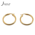 Minimalism jewelry stainless steel 14k gold hoop earrings for women
