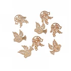 Professional manufacture laser cut bird shaped decorations wooden craft slices for crafts wood craft animals