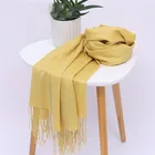 Wholesale winter warm ladies scarves and stoles long pure color kashmir cashmere shawls scarf